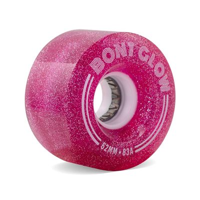 Bont Glow Light Up LED OUTDOOR Roller Skate Wheels  62x35mm 83A | Pack of 4 | For Street and Recreational Skating (Love Letter Pink)
