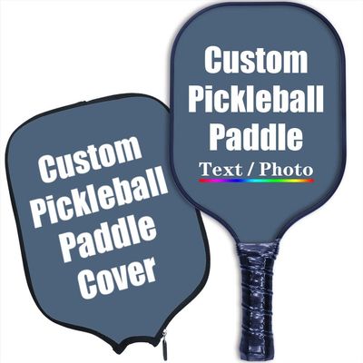 iPrint Custom Pickleballs Paddles, Personalized Pickleballs Paddles with Comfort Grip, Add Your Photo, Text, Logo Paddles with Paddles Covers, Indigo Blue