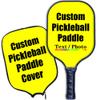 iPrint Custom Pickleballs Paddles, Personalized Pickleballs Paddles with Comfort Grip, Add Your Photo, Text, Logo Paddles with Paddles Covers, Yellow view 1