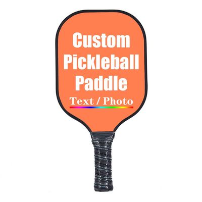 iPrint Custom Pickleballs Paddles, Personalized Pickle Ball Rackets, Customized Photo Text Logo, Max Spin & Control, Comfort Cushion Grip, Long Handle Equipment, Coral