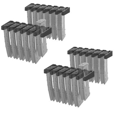 LULACOOL 4Pack 6X Standard Mag Wall Mount,AR Mag Holder, Mag Storage Rack for Amend 2, Hexmags, MFTmags,Magazine Display for PMAG 30 Round 5.56 223