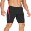 Fiteng Men's Swim Jammers Competitive Athletic Swim Team Suit Training Endurance Racing Quick Dry Swimming Shorts UPF 50 Black/Red view 1