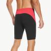 Fiteng Men's Swim Jammers Competitive Athletic Swim Team Suit Training Endurance Racing Quick Dry Swimming Shorts UPF 50 Black/Red view 2