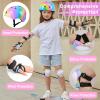 FIODAY Kids Helmet Knee Pads for Kids Unicorn Knee and Elbow Pads Wrist Guards Adjustable Protective Gear Set for Girls Boys Sports Skateboard Inline Skating Scooter, Rainbow, 3-8 Years view 2