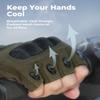 KEMIMOTO Fingerless Tactical Gloves for Men, Motorcycle Gloves for Outdoor Work Sports, for Hunting Hiking Camping view 3