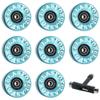 CLAS FOX 78A Indoor or Outdoor 65x35mm Quad Roller Skate Wheels with ABEC-9 Bearings 8 Pcs (Sea Blue) view 2