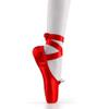 TangDao Girl's Professional Canvas Ballet Dance Toe Shoes Professional Satin Pink Ballet Pointe Ballet Flats Shoes with Ribbons(4.5 M US Big Kid,Red A) view 2