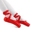 TangDao Girl's Professional Canvas Ballet Dance Toe Shoes Professional Satin Pink Ballet Pointe Ballet Flats Shoes with Ribbons(4.5 M US Big Kid,Red A) view 3
