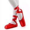 TangDao Girl's Professional Canvas Ballet Dance Toe Shoes Professional Satin Pink Ballet Pointe Ballet Flats Shoes with Ribbons(4.5 M US Big Kid,Red A) view 4
