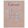 3 Pairs New Card Packaging Horoscope Zodiac Stud Earrings 12 Constellation Astrology 18K Gold Plated Little Ear Stud for Women Friendship Jewelry Gift-Cancer view 1