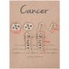 3 Pairs New Card Packaging Horoscope Zodiac Stud Earrings 12 Constellation Astrology 18K Gold Plated Little Ear Stud for Women Friendship Jewelry Gift -Cancer gold view 1