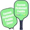 iPrint Personalized Custom Pickleballs Paddles Design Your Own, Pickleballs Paddles Customized Photo Text Pickleballs Rackets with Paddles Covers, Light Green view 1
