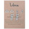 3 Pairs New Card Packaging Horoscope Zodiac Stud Earrings 12 Constellation Astrology 18K Gold Plated Little Ear Stud for Women Friendship Jewelry Gift-Libra view 1