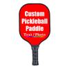 iPrint Custom Pickleballs Paddles, Personalized Pickle Ball Rackets, Customized Photo Text Logo, Max Spin & Control, Comfort Cushion Grip, Long Handle Equipment, Red view 1