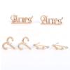 3 Pairs New Card Packaging Horoscope Zodiac Stud Earrings 12 Constellation Astrology 18K Gold Plated Little Ear Stud for Women Friendship Jewelry Gift - Aries gold view 2