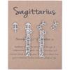 3 Pairs New Card Packaging Horoscope Zodiac Stud Earrings 12 Constellation Astrology 18K Gold Plated Little Ear Stud for Women Friendship Jewelry Gift -Sagittarius view 1