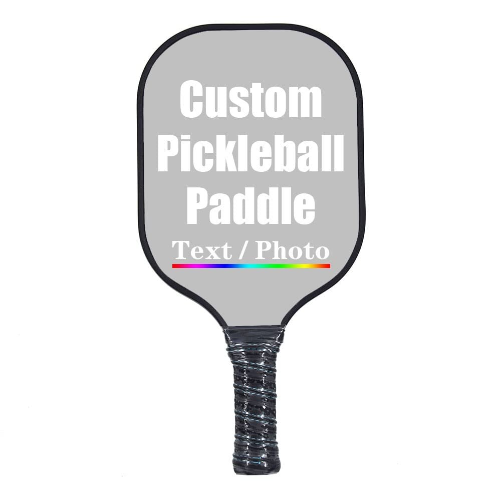 iPrint Personalized Custom Pickleballs Paddles Design Your Own, Pickleballs Paddles Customized Photo Text Pickleballs Rackets, Silver