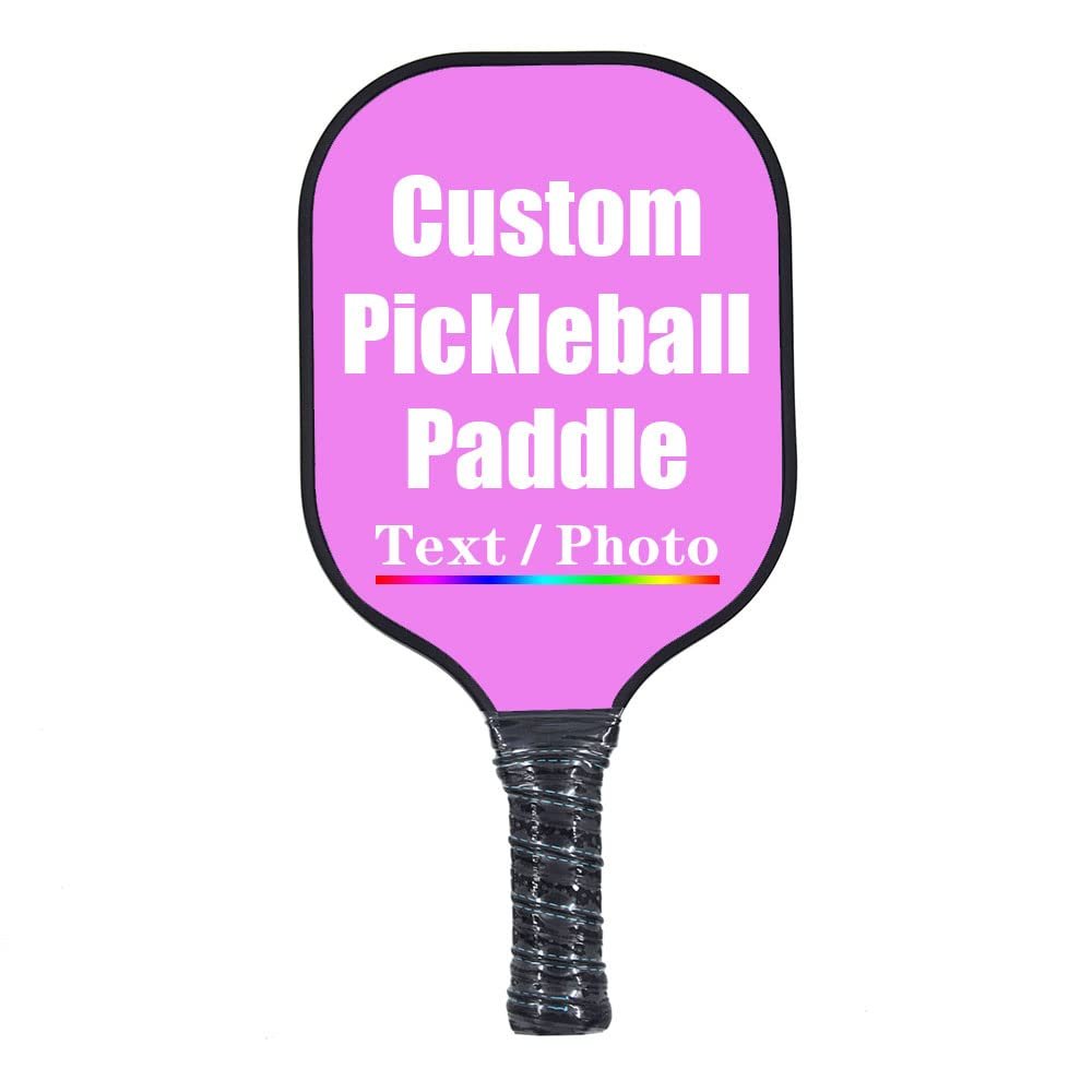 iPrint Custom Pickleballs Paddles, Personalized Pickleballs Paddles with Comfort Grip, Add Your Photo, Text, Logo Paddles, Violet