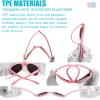 COASION 2 Pack Bendable Flexible Polarized Newborn Baby Sunglasses with Strap for Infant Boys Girls Age 0-24 Months (Pink-Green/Blue Mirror + Pink/Pink Mirror) view 4