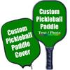 iPrint Personalized Custom Pickleballs Paddles Design Your Own, Pickleballs Paddles Customized Photo Text Pickleballs Rackets with Paddles Covers, Green view 1