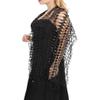EASEDAILY Women's Shawls and Wraps for Evening Dresses Sparkling Sequin Deco Wedding Scarf Stole with Fringe for Bride view 4