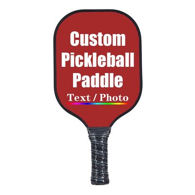 iPrint Custom Pickleballs Paddles, Personalized Pickle Ball Rackets, Customized Photo Text Logo, Max Spin & Control, Comfort Cushion Grip, Long Handle Equipment, Brown