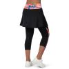 ANIVIVO Skirted Leggings for Women, Capris Skorts Tennis Golf Knee Length Skirted Leggings with Pockets(Pink,XL) view 2