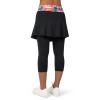 ANIVIVO Skirted Leggings for Women, Capris Skorts Tennis Golf Knee Length Skirted Leggings with Pockets(Pink,XL) view 3