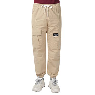 TAIKMD Kids Girls Sweatpants Cargo Jogger Pants Active Sporty Joggers Track Pants Punk Street Dance Trousers (US, Age, 4 Years, Khaki)