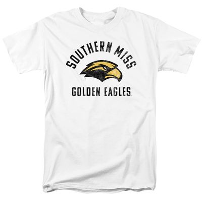 University of Southern Mississippi Official Golden Eagles Logo Unisex Adult T Shirt,White, 4X-Large