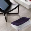 Alvinlite Inflatable Travel Foot Rest Pillows Beanless PVC Flocking Inflatable Foot Pad Perfect Airplane Travel Accessories Portable Relax Leg Cushion for Home, Office or Camping(Grey and Blue) view 2