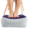 Alvinlite Inflatable Travel Foot Rest Pillows Beanless PVC Flocking Inflatable Foot Pad Perfect Airplane Travel Accessories Portable Relax Leg Cushion for Home, Office or Camping(Grey and Blue) view 4