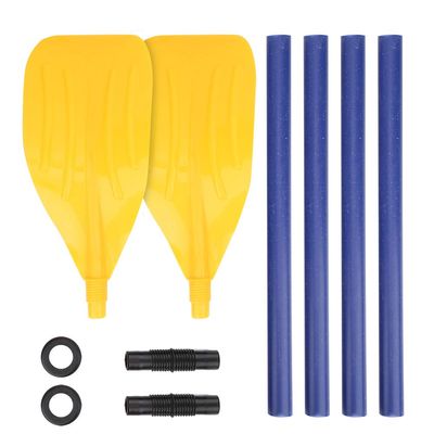 Kayak Paddles, Detachable Canoe Oars Inflatable Boat PVC Adjustable Fishing Water Sports Accessory Safety Paddleboard Blade for Recreational Kayaking Rubber Dinghy Boating Outdoor Lifeboats Rafting