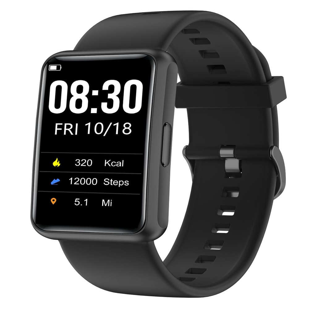 Cloudpoem Fitness Tracker No Bluetooth No APP/Phone Required, Fitness Watch for Men Women Parents Pedometer Watch with Sleep Tracker Steps Counter Alarm Clocks IP68 Waterproof (Black)