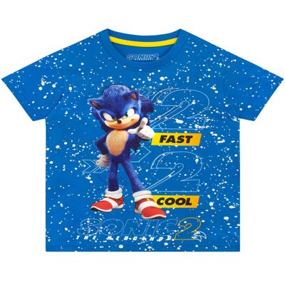 Sonic The Hedgehog Boys' T-Shirt Blue 12