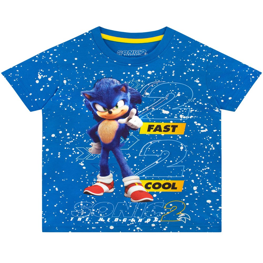 Sonic The Hedgehog Boys' T-Shirt Blue 12