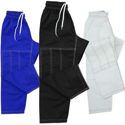 Roar Kids Brazilian Jiu Jitus Gi Pants BJJ Kimono Pants MMA Grappling BJJ Gi Pant Martial Arts and Kick Boxing (C1, Black)