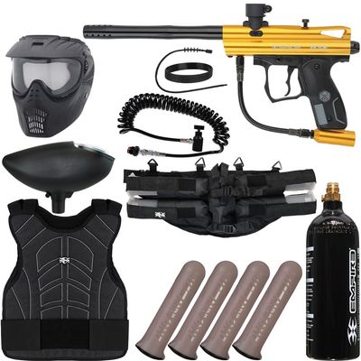 Action Village Kingman Spyder Victor Light Gunner Paintball Gun Package Kit (Gloss Gold)