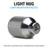 Portland Design Works Eyelet Front Light Mount - Adjustable Bicycle Lights Front and Rear, Headlight Eyelet Mount for Bike, Silver view 2