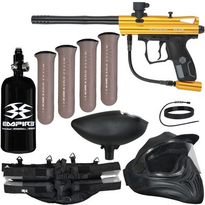 Action Village Kingman Spyder Victor Legendary Paintball Gun Package Kit (Gloss Gold)