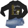 3X-Large Black Unisex Faith Forwarding All Issues to Heaven Jesus Christian Long Sleeve T-Shirt view 1