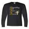3X-Large Black Unisex Faith Forwarding All Issues to Heaven Jesus Christian Long Sleeve T-Shirt view 2