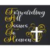 3X-Large Black Unisex Faith Forwarding All Issues to Heaven Jesus Christian Long Sleeve T-Shirt view 3