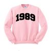 TeesAndTankYou College Style 1989 Sweatshirt Unisex X-Large Pink view 1