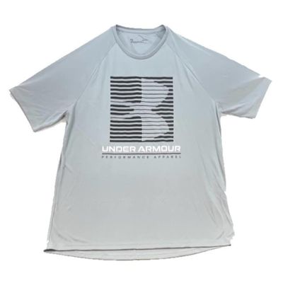 Under Armour Men's Velocity Graphic SS Crew Loose Grey T-Shirt (XL)