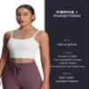 Aoxjox Women's Workout Sports Bras Fitness Yoga Crop Tank Metamorph Twist Back Cami (White, X-Small) view 4