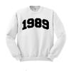 TeesAndTankYou College Style 1989 Sweatshirt Unisex 5X-Large White view 1