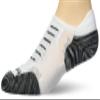Thorlos Unisex Techfit Light Cushion No Show Tab-Rocket Grip, White/Grey (1 Pair), X-Small view 1