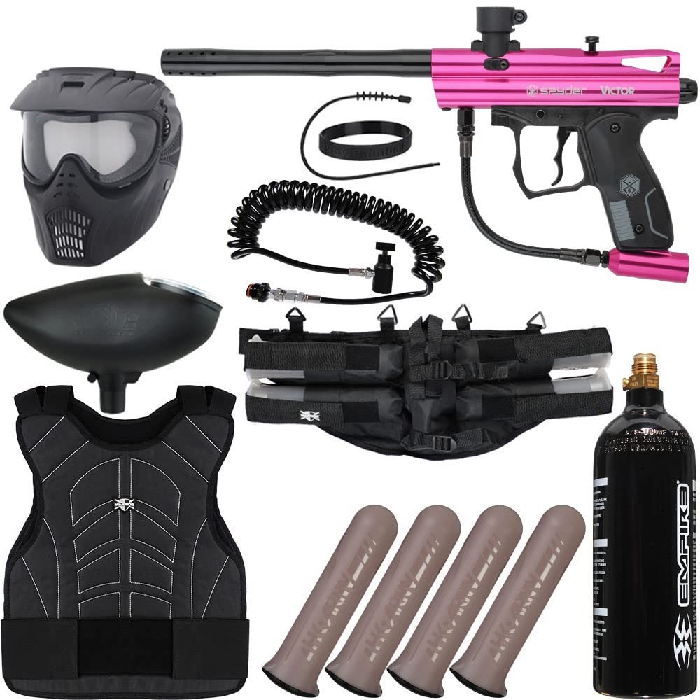 Action Village Kingman Spyder Victor Light Gunner Paintball Gun Package Kit (Gloss Pink)