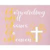 5X-Large Pink Unisex Faith Forwarding All Issues to Heaven Jesus Christian T-Shirt view 4